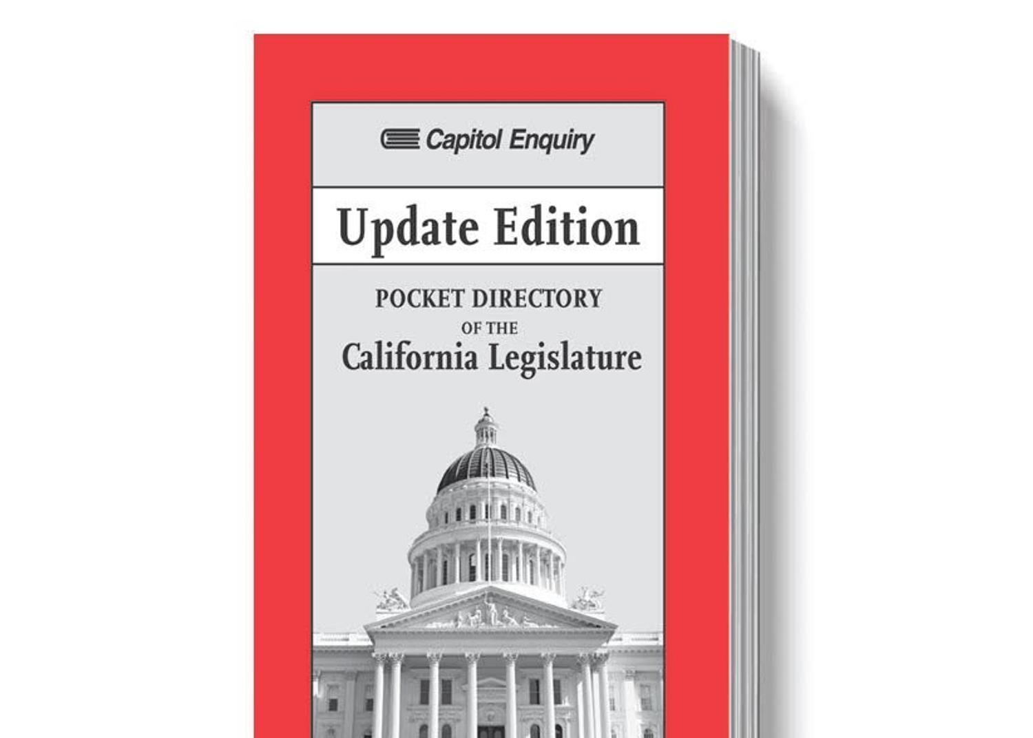 California Pocket Directory Update Edition - w/New Governor Staff Section